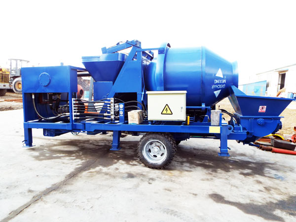 concrete mixer with pump machine