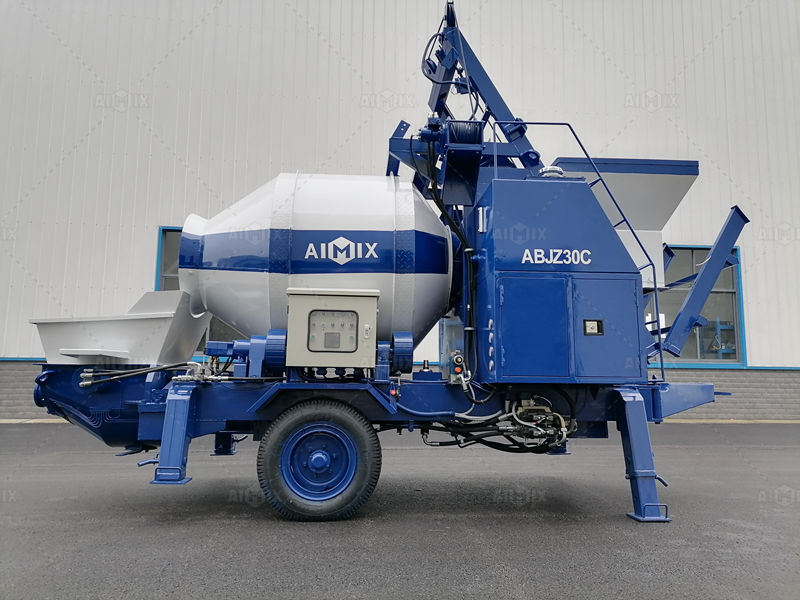 ABJZ30C Drum Mixer Concrete Mini Pump in Aimix Factory