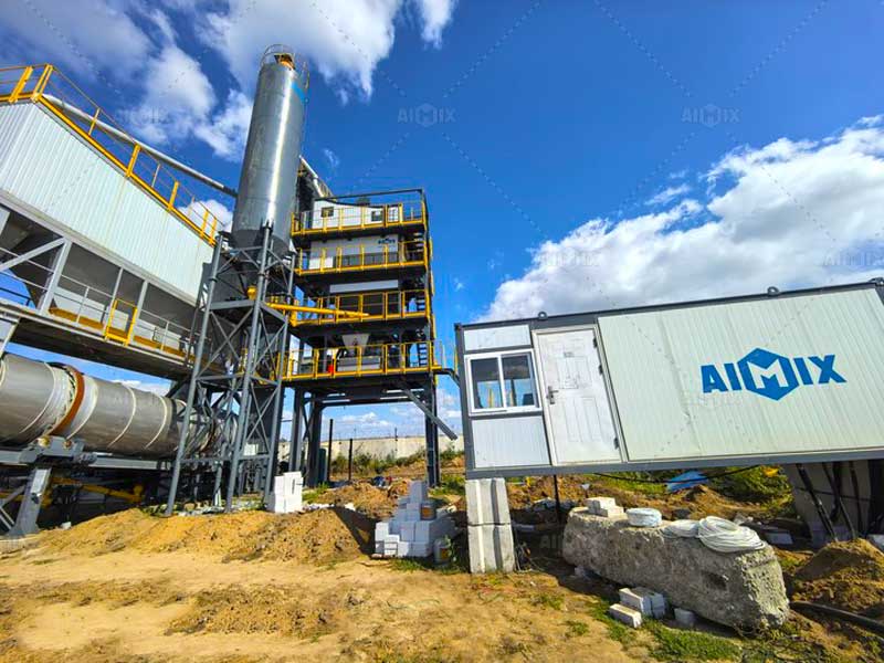 160tph stationary asphalt batch mixing plant in UAE