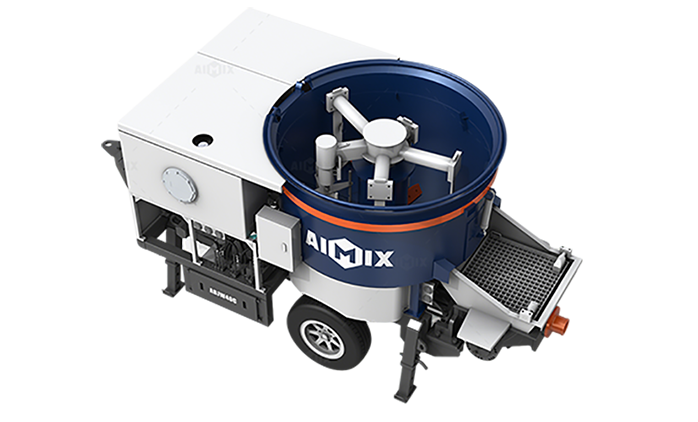 Concrete Pump with Pan Concrete Mixer