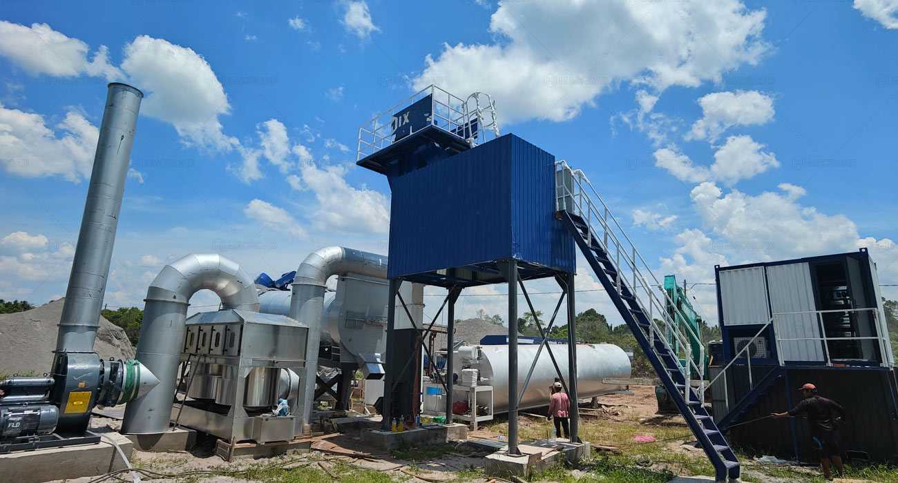 80tph drum mix asphalt plant in Malaysia