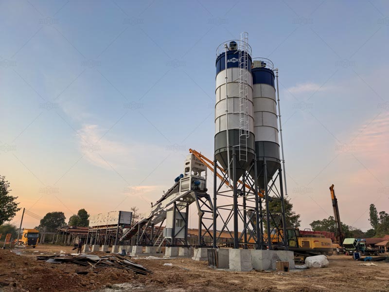 Quick-Assembly Concrete Plant with a Modular Structure for Fast-Track Projects